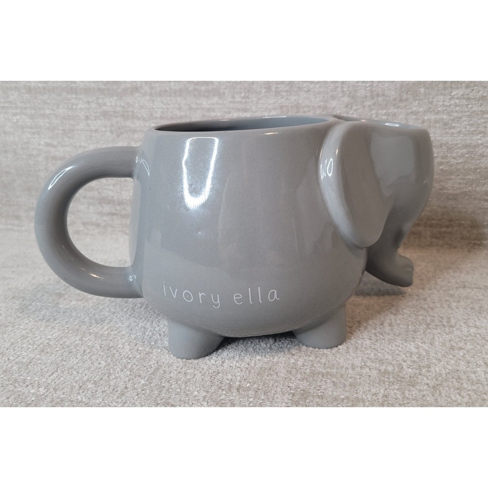 Ivory Ella Elephant Mug With Tea Bag Holder Cute, Collectible, Fun Mug